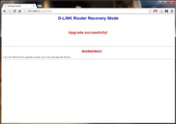 D-Link Router Recovery Mode — úspěch