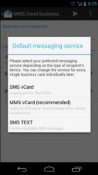 bizCard Manager 2.0.0 Default Messaging Service