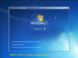 Recovery — instalace Windows 7