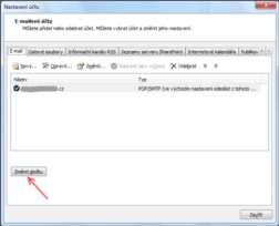 Outlook 2010 — tlačítko Změna složky