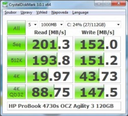 HP ProBook 4370s a OCZ Aility 3