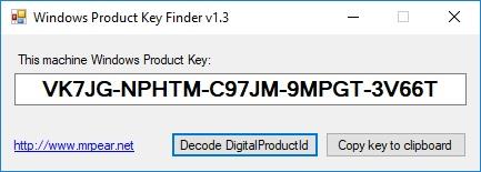 digital product key windows 10